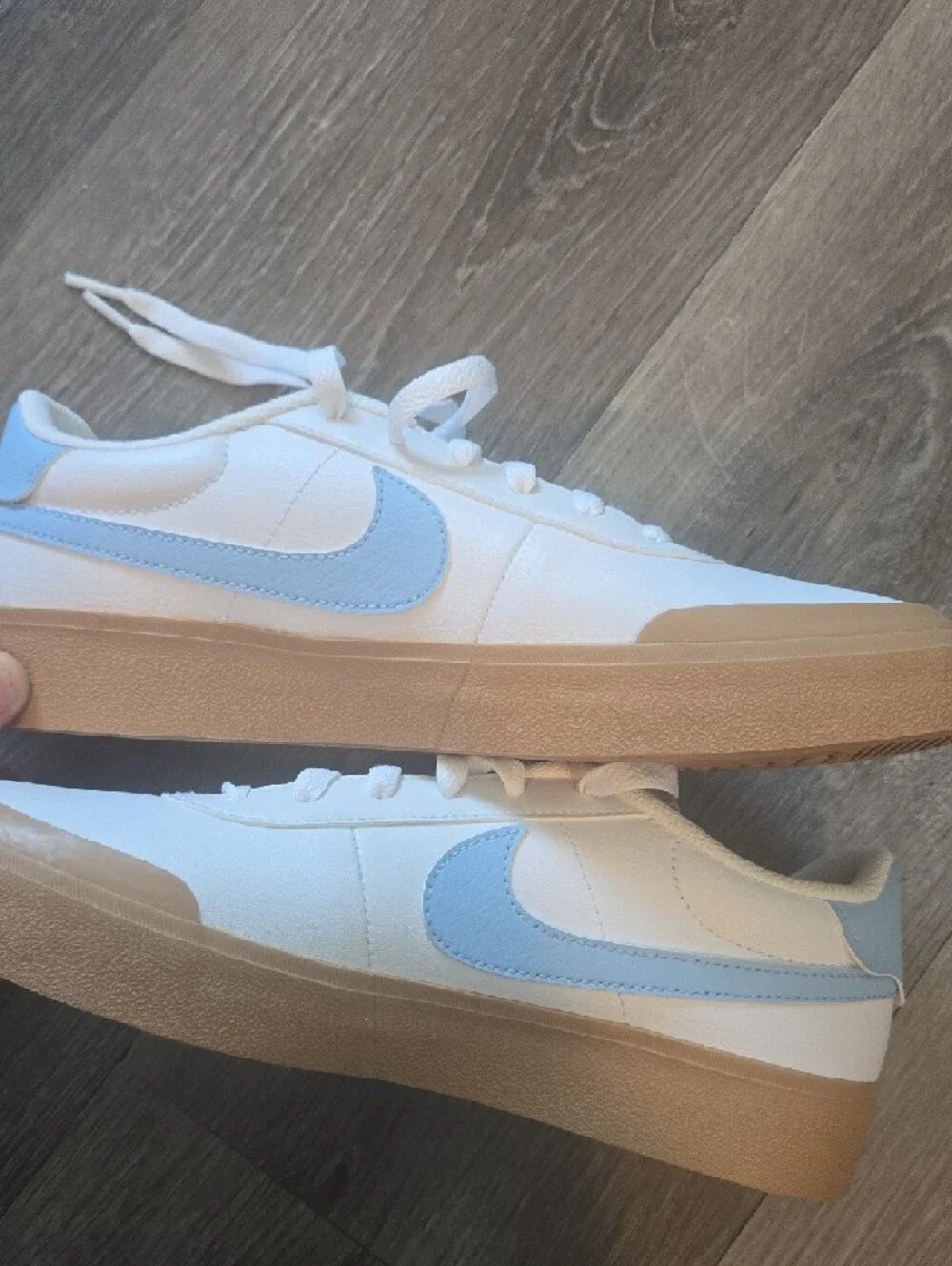 Nike Court Shot White/pyshic Blue   Men 7/womens 8.5 NEW FQ8146-114 Retail $100